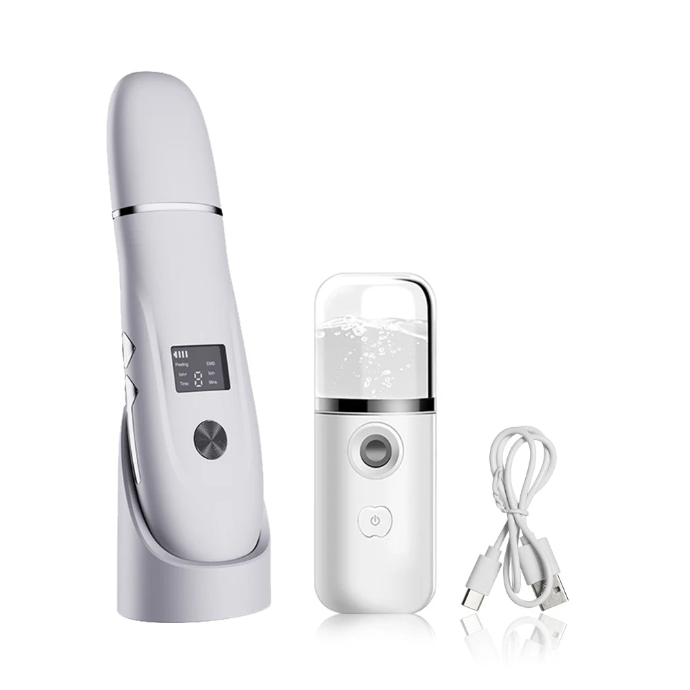 Nettoyeur de Peau Ultrasonique 3-en-1 – Points Noirs, Nettoyage Profond & Massage Liftant
